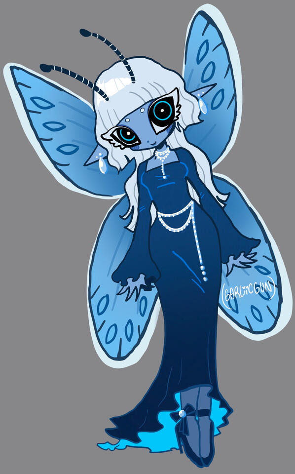 Blue Moth Character Design